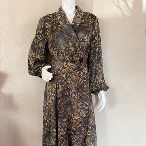 One The Land Silk Blend Wrap Dress NWOT Size M